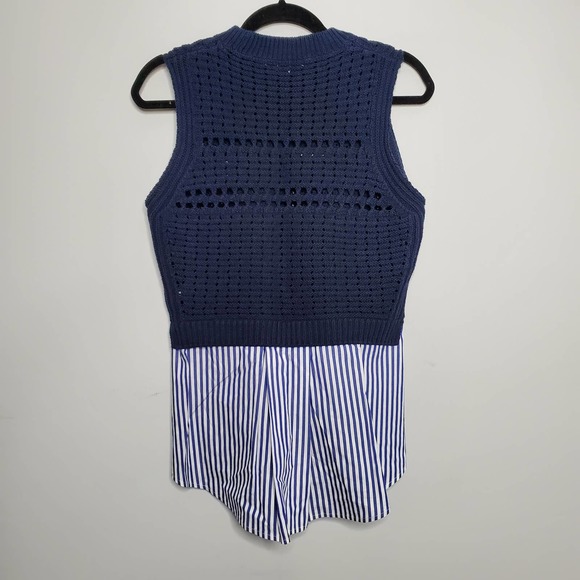 VERONICA BEARD • South Beach Combo Navy Sleeveless Knit Sweater Sz M - Picture 9 of 9